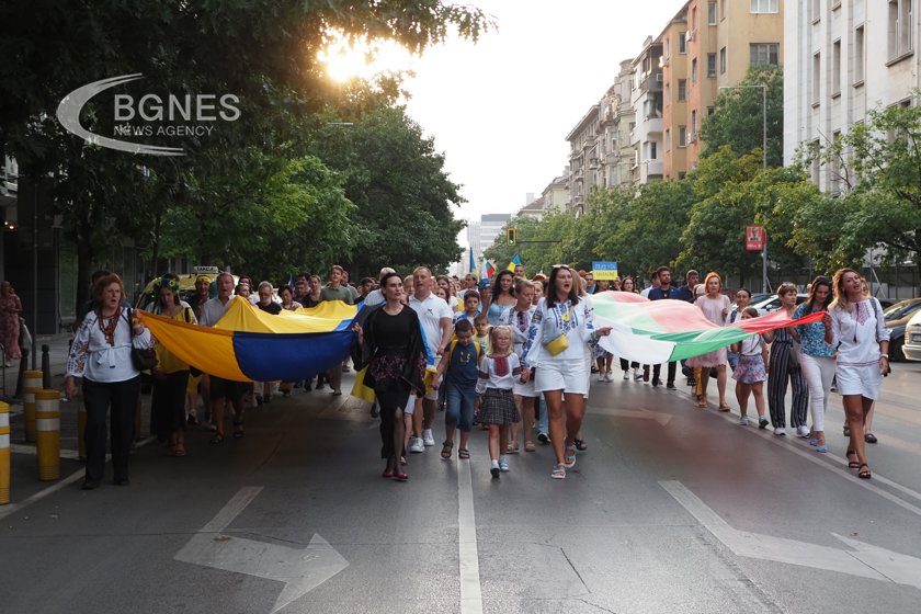 Украинци и българи отбелязват заедно в София Деня на независимостта на Украйна 
