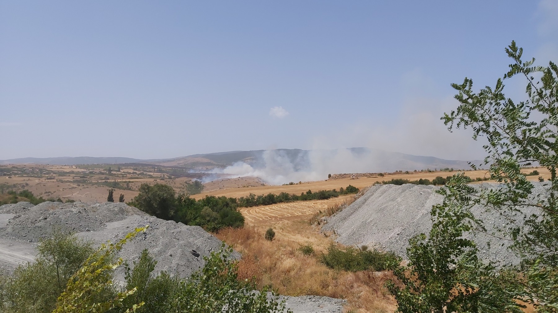 Пожар до газопровода край Благоевград