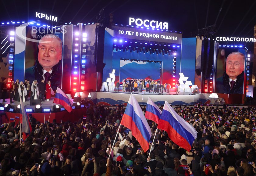 Путин благодари на поддръжниците си на концерт на Червения площад
