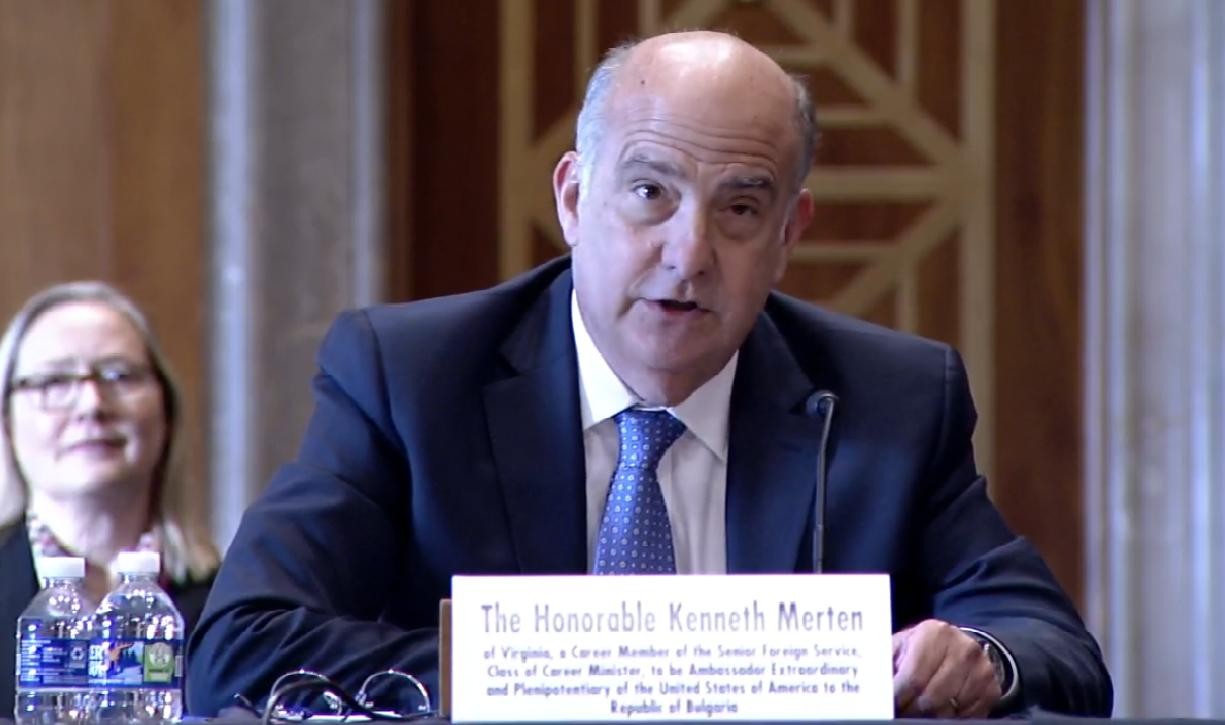 US Senate confirms the nomination of Kenneth Merten for new ambassador to Bulgaria