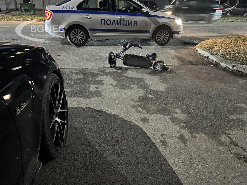 Полицай в нарушение блъсна мъж с тротинетка в Казанлък 