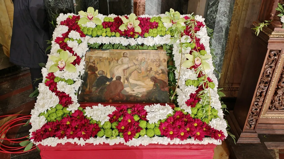 Литургия за Цветница в патриаршеската катедрала „Свети Александър Невски“