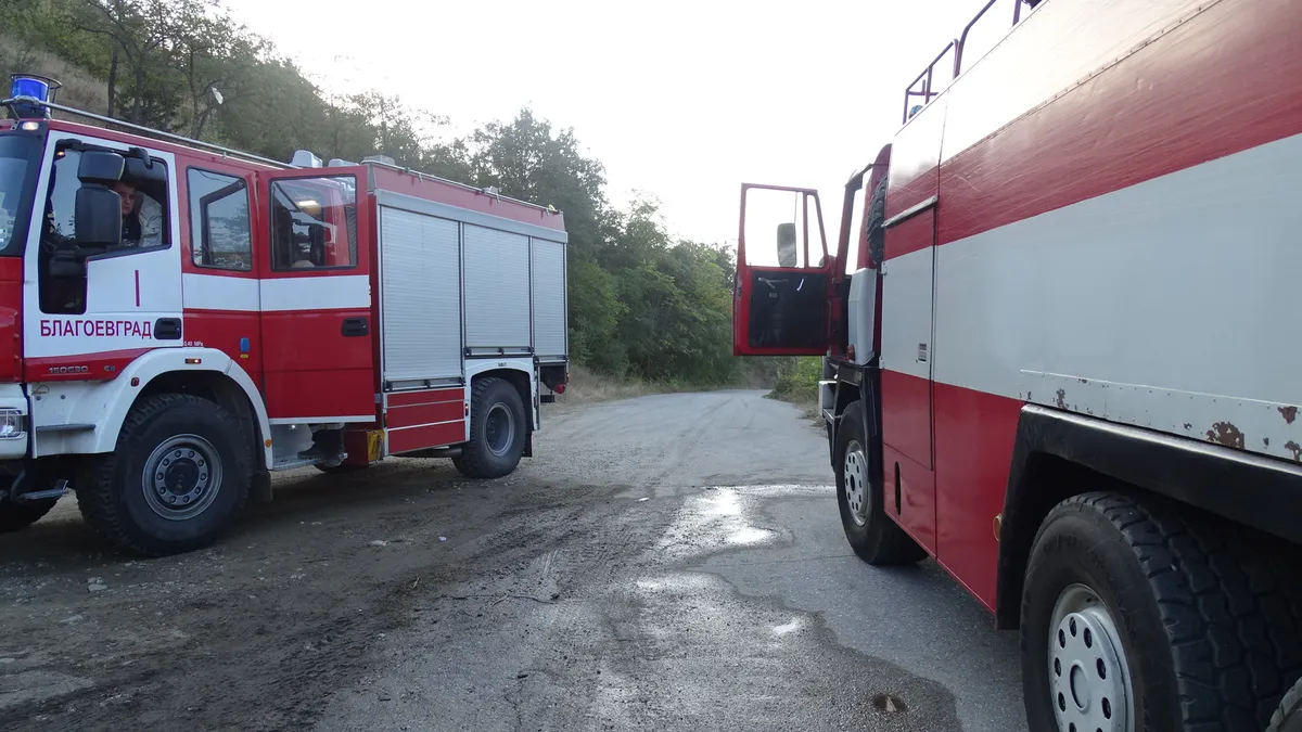 Пожар във вилната зона на пловдивското село Белащица