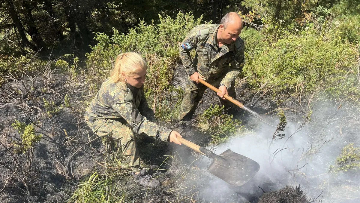 Пожарът в Рила още гори, помага и хеликоптер